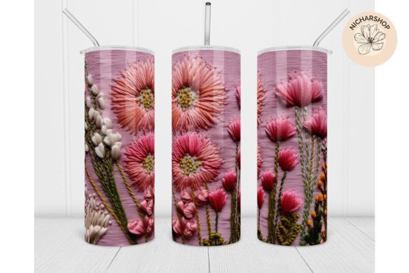 20oz 3D Pink Flower Tumbler Design Review