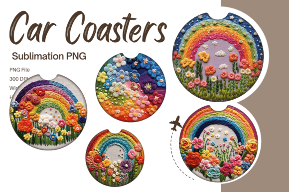 3D Rainbow Flower Car Coaster Design Review