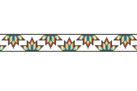 Border Cross Stitch Design for Business Merch
