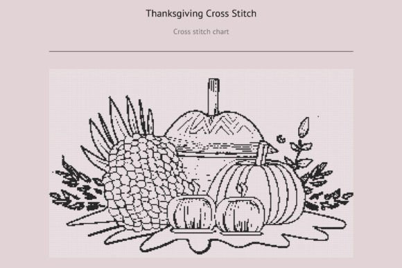 Thanksgiving Cross Stitch for Boutique Apparel